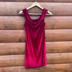 Urban Outfitters Red Velvet Mini Dress